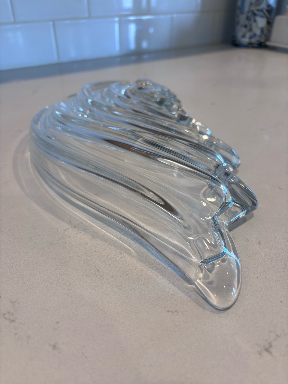 Vintage Mikasa Crystal Shell Dish - Picture 4 of 7